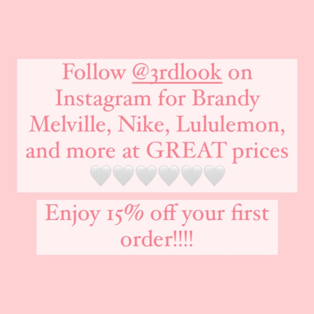 Follow 3rdlook on Instagram for great deals!!!